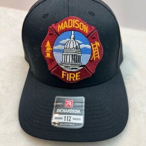 Black Madison Fire Trucker Hat